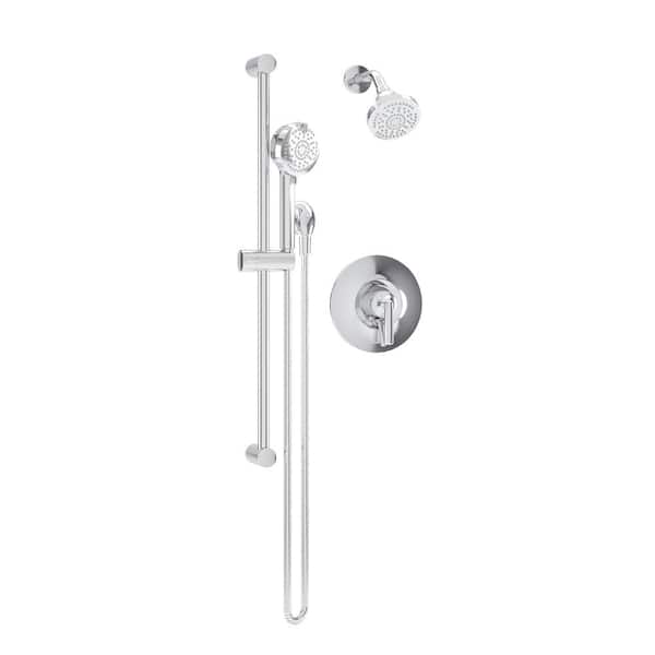Symmons Birch Wall Mount 1-Handle 1-Spray Dual Fixed and Handheld