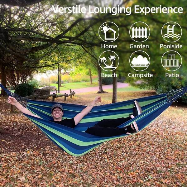 ITOPFOX 9 ft. Portable Fabric Hammock with Tree Straps and Travel