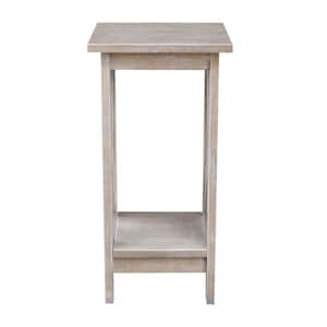 Weathered Taupe Gray 24 in. H X-Sided Plant Stand