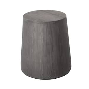 16.5 in. Round Ebony Solid Wood End Table