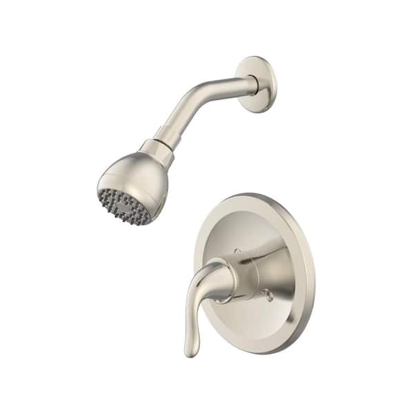 EZ-FLO Impressions Collection Single-Handle Shower Trim Kit in Brushed Nickel (Valve Not Included)