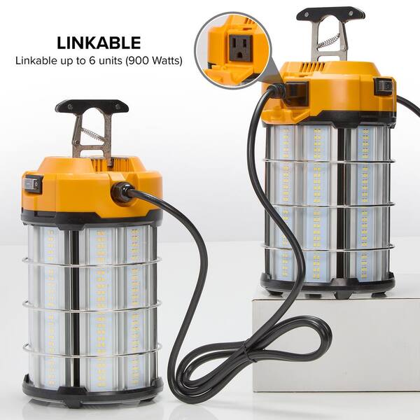 Maxxima High Bay Temporary LED Work Light, Linkable, 150-Watt 18,000 Lumens 5000K Daylight