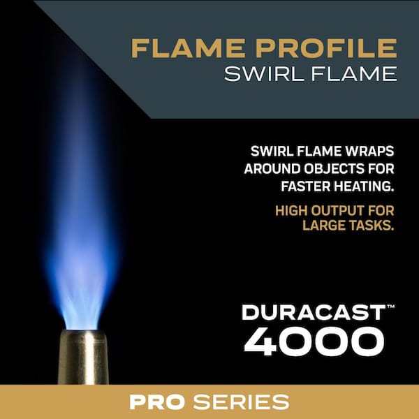 Bernzomatic - DuraCast 4000 Torch with Instant Start/Stop Ignition Compatible with MAP-Pro and Propane Gas