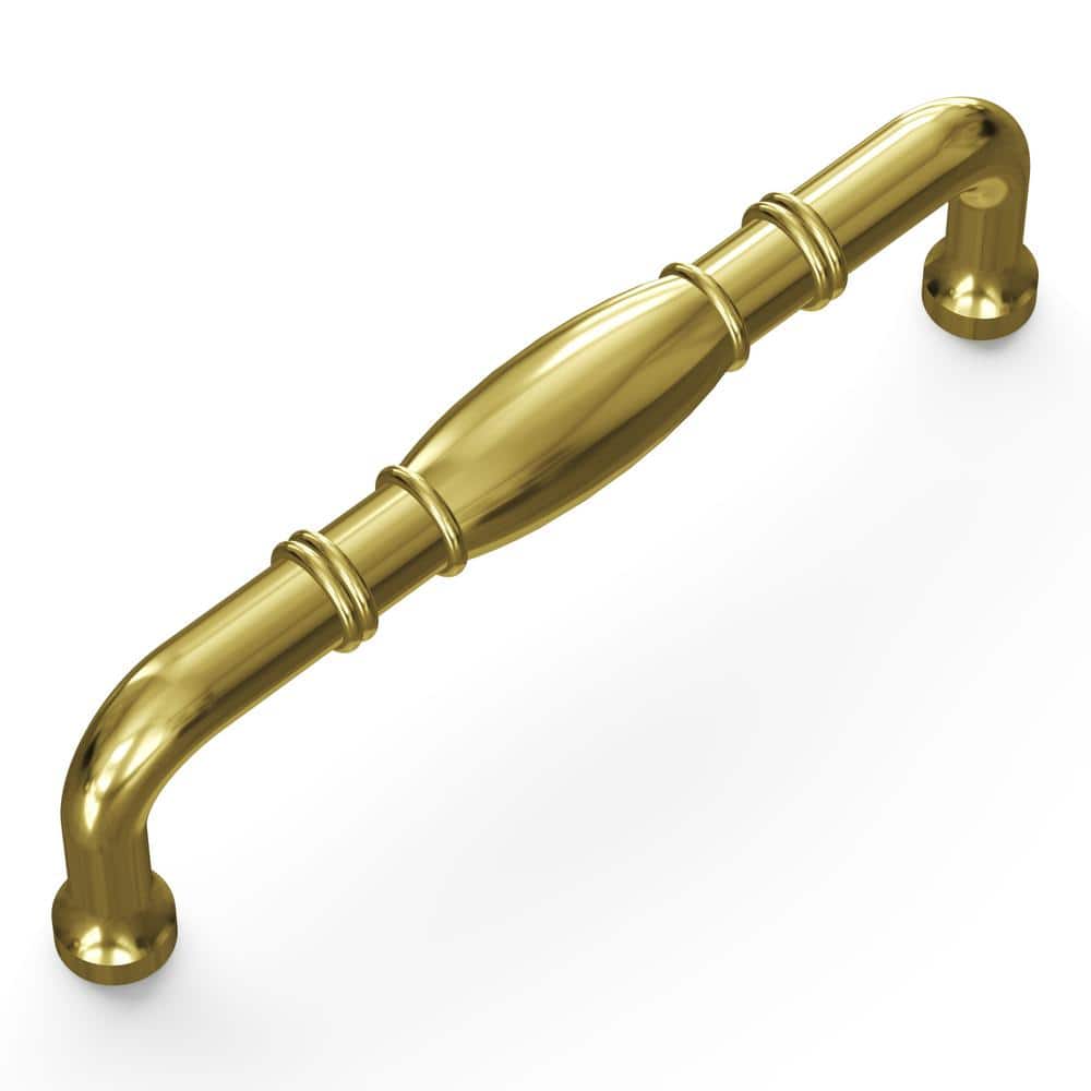 Polished Brass 3-3/4" Transitional Cabinet Handles