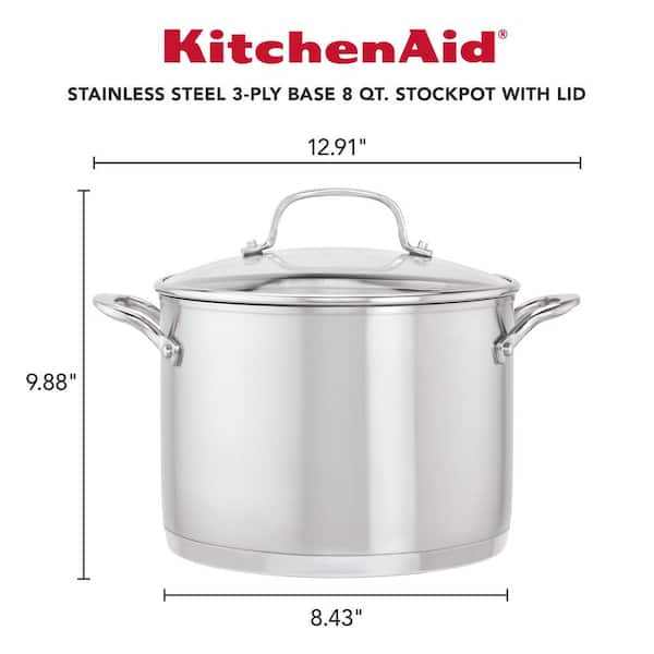 KitchenAid 6-Quart Aluminum Stock Pot Lid(s) Included at