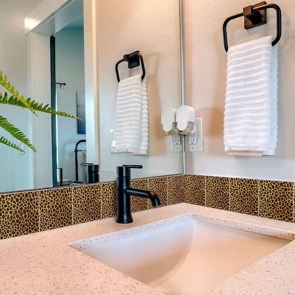 Gold Shades R2000 4 in. x 4 in. Vinyl Peel and Stick Tile (24 Tiles, 2.67 sq. ft. /Pack)