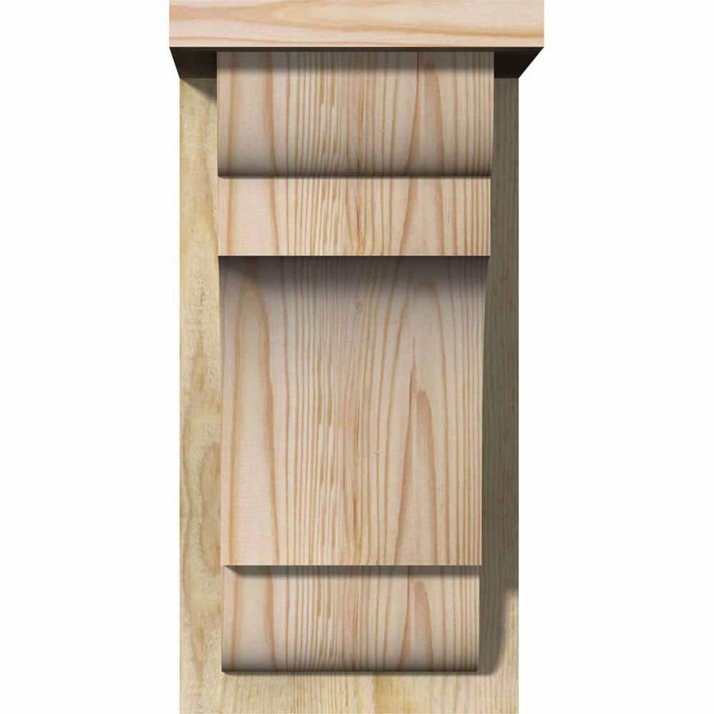 16" Rustic Douglas Fir Corbel with Backplate