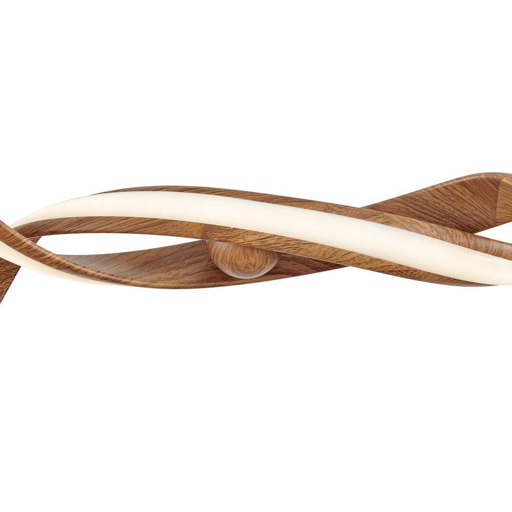 Munich 36" Wood and Aluminum LED Chandelier