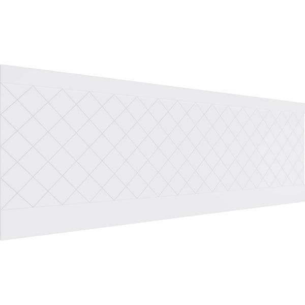 Ekena Millwork 32 in. H x 94-1/2 in. W 21.04 sq. ft. Checkerboard PVC Wainscot Paneling Kit