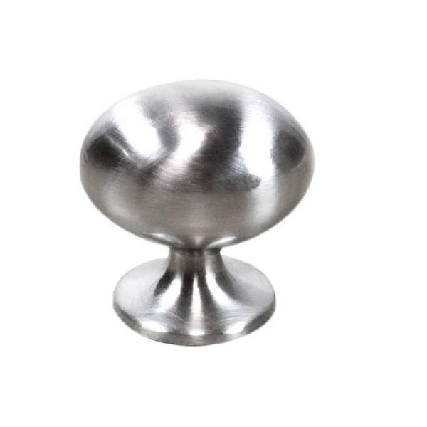 Kingsman Hardware Kingsman Classic 1-1/4 in. Oval Brushed Nickel Solid Cabinet Knob (25-Pack)