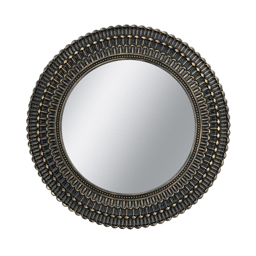 26.50 in W x 26.50 in. H Round Black Wood Framed Mirror price history on PriceWatchPro