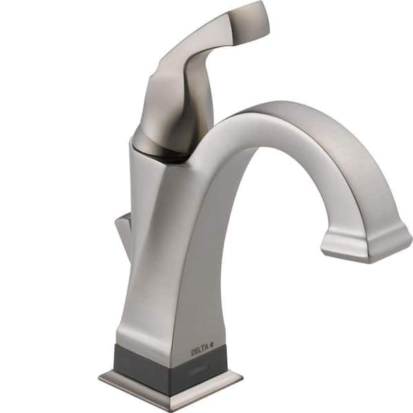 Delta Dryden Single Hole Single-Handle Bathroom Faucet with Touch2O.xt Technology in Stainless