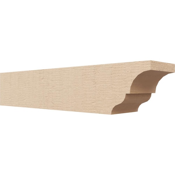 Ekena Millwork 4-in. x 4-in. x 20-in. Asheboro Woodgrain, Primed Tan Timberthane Polyurethane Rafter Tail Brace