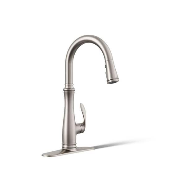 Bellera Single-Handle Pull-Down Sprayer Kitchen Faucet with DockNetik and Sweep Spray in Vibrant Stainless