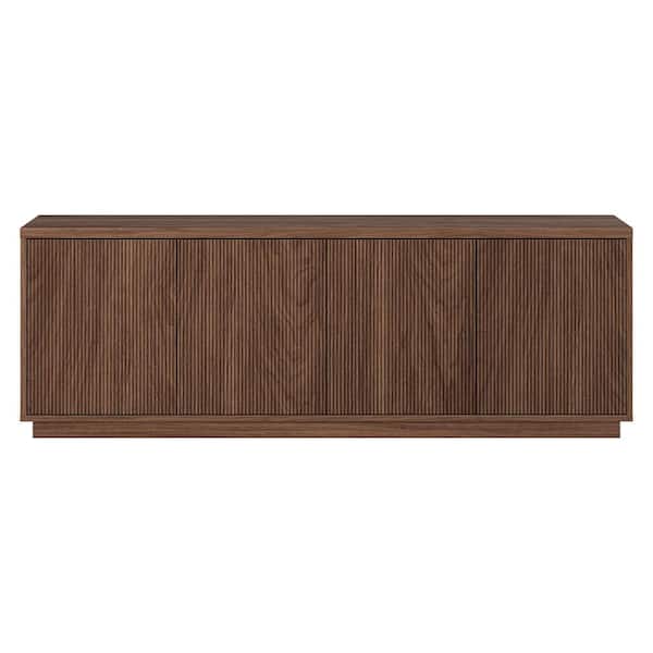 Meyer&Cross Hanson 70 in. Satin Walnut TV Stand Fits TV's up to 75 in.