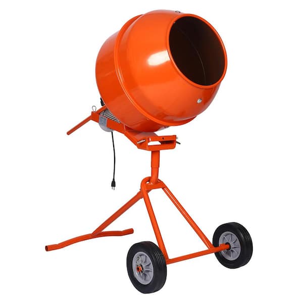 Miscool Ami 5.0 cu. ft. Portable Concrete Mixer, Electric Cement Mixer ...