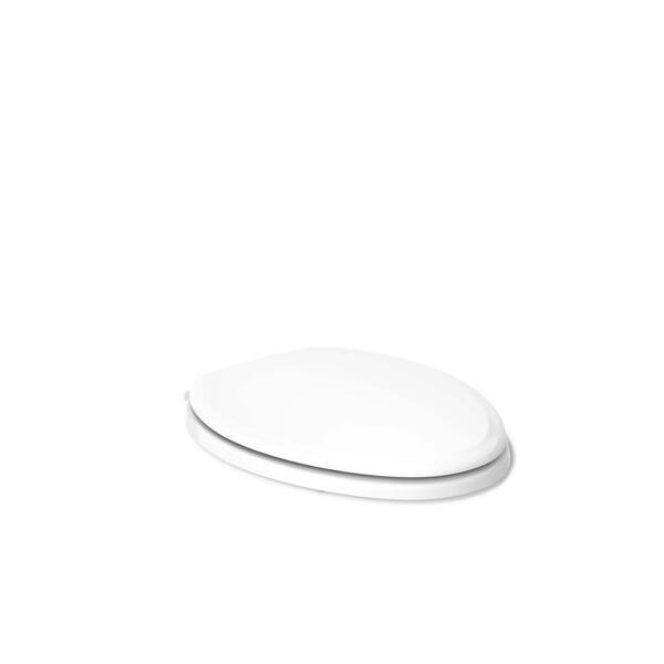 KOHLER Ridgewood Elongated Closed Front Toilet Seat in White