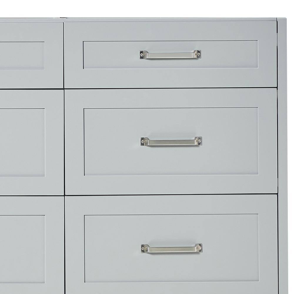 Monroe 67" Gray Wood Double Vanity with Carrara Marble Top