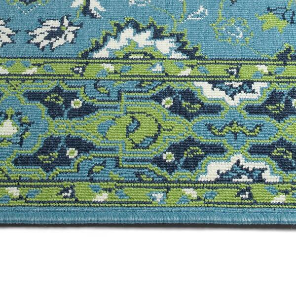 Sunice Lt. Blue 2 ft. 5 in. x 3 ft. 9 in. Rectangle Residential Indoor-Outdoor Throw Area Rug