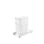 19.25 in. H x 10.62 in. W x 22 in. D 35 Qt. Single Pull-Out Storage Bin with 3/4 Extension Slides in White