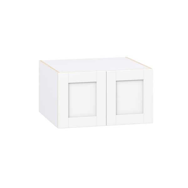 Milton 27 in. W x 24 in. D x 15 in. H Assembled Shaker Wall Bridge Kitchen Cabinet in Bright White