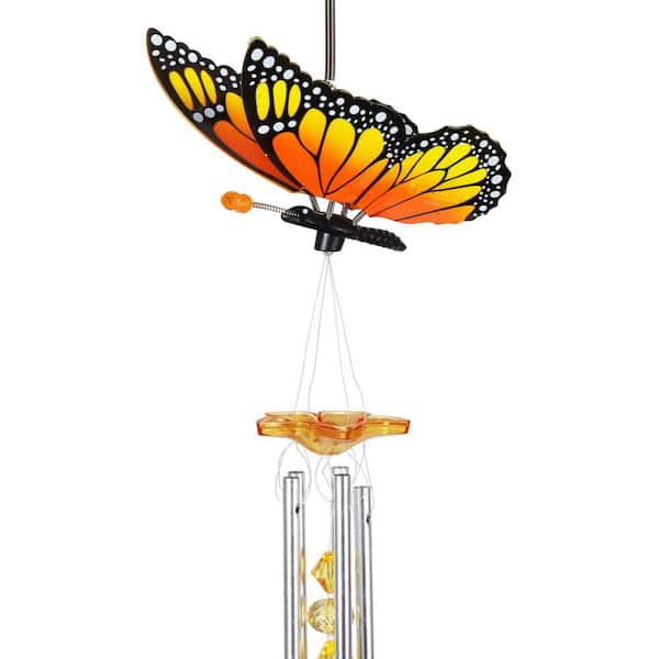 Vintage Exhart 6.5 Moving Windy Wings Butterfly Wind Chime Hanging Garden  Decor