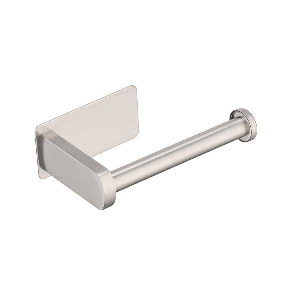 Wall-Mount Single Post Toilet Paper Holder, Stainless Steel Adhesive Toilet Roll Holder no Drilling in Brushed Nickel price history on PriceWatchPro