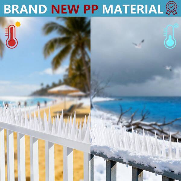4- Stage Tall Bird Deterrent Spikes UV Resistant Plastic Anti