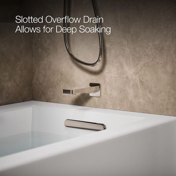 KOHLER Underscore 60 in. x 32 in. Soaking Bathtub with Right