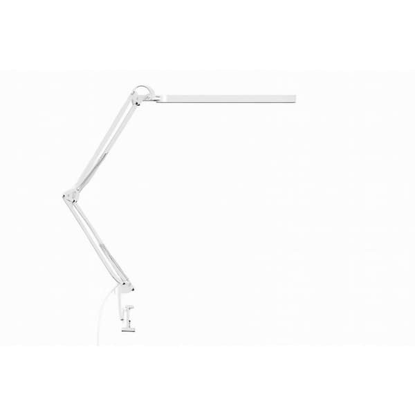 5 Color Modes, 33 in. White LED Clip-on Desk Lamp, 11 Brightness Levels, Adjustable Swing Arm, 12W Study Lamp