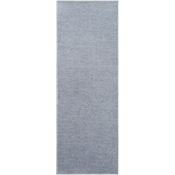 Quebec Denim Solid 3 ft. x 10 ft. Indoor Machine-Washable Runner Area Rug
