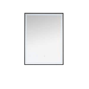 Tampa 23.6 in. W x 31.5 in. H Rectangular Framed Wall Mirror in Matte Black