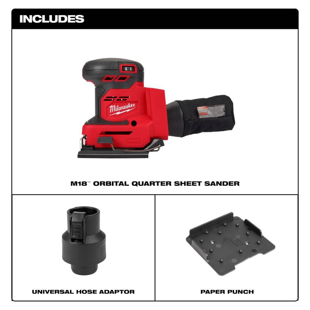 M18 18V Lithium-Ion Cordless 1/4 in. Sheet Sander (Tool-Only) - 1
