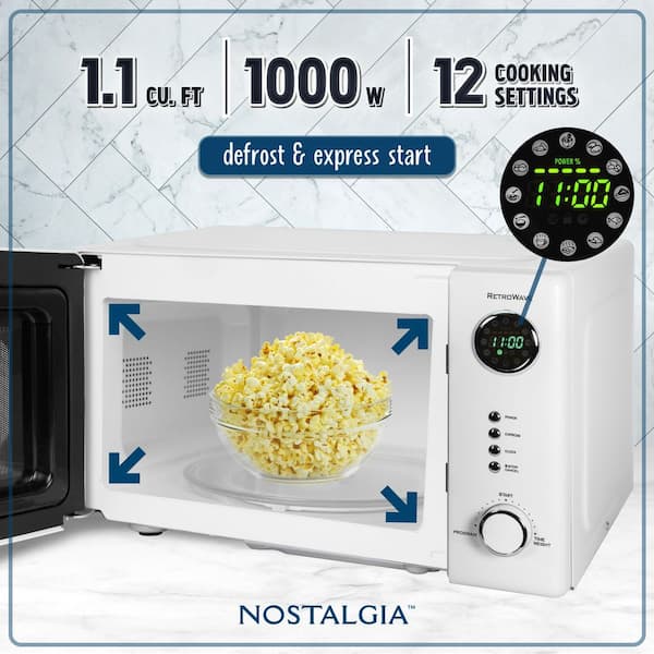 Nostalgia Retro 14.92 in. Wide 1.1 cu. ft. Electric 1000-Watts