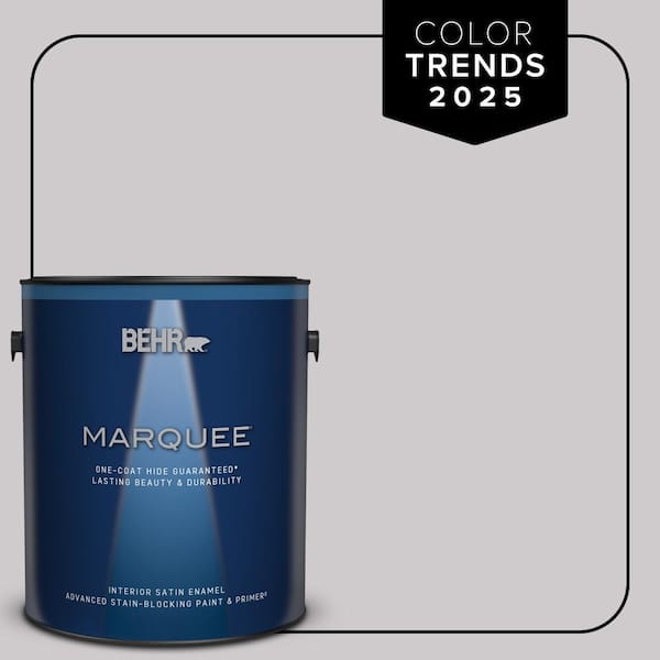 BEHR MARQUEE 1 gal. #MQ3-28 Rock Crystal One-Coat Hide Satin Enamel Interior Paint & Primer