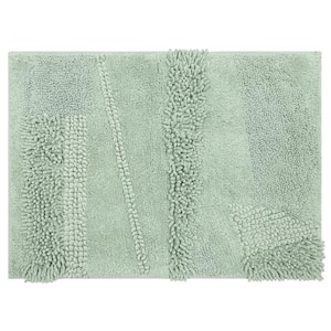 Composition Sea Glass 17 in. x 24 in. Cotton Bath Mat