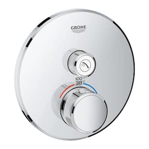Grohtherm Smart Control Single Function Thermostatic Trim with Control Module in Starlight Chrome (Valve Not Included)