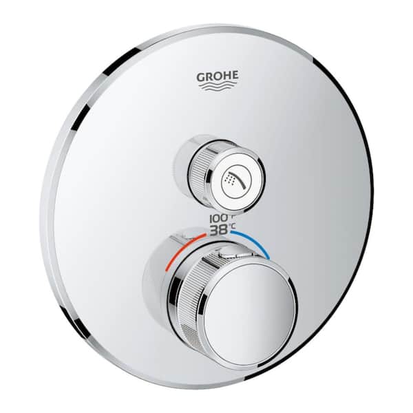 GROHE Grohtherm Smart Control Single Function Thermostatic Trim with Control Module in Starlight Chrome (Valve Not Included)
