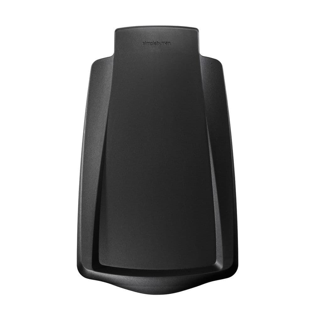 Compact Black Plastic Slim Step Trash Can for Kids, 10L