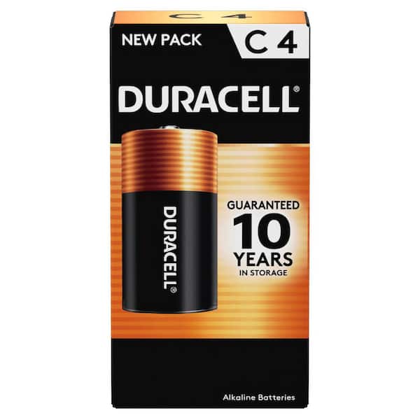 Coppertop C Batteries, 4-count Pack, Long-lasting Power, All-Purpose Alkaline Battery for your Devices