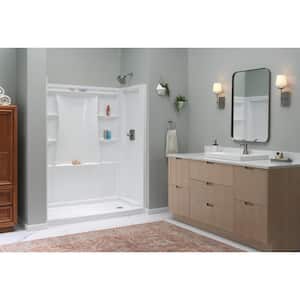 Classic 500 60 in. L x 32 in. W Alcove Shower Pan Base with Right Drain in High Gloss White
