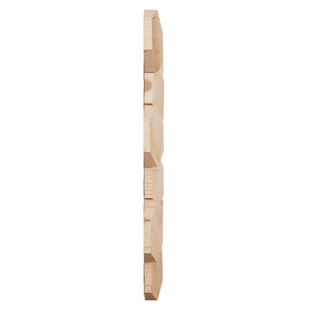 Small Honeycomb Pine Wood Mosaic Wall Tile