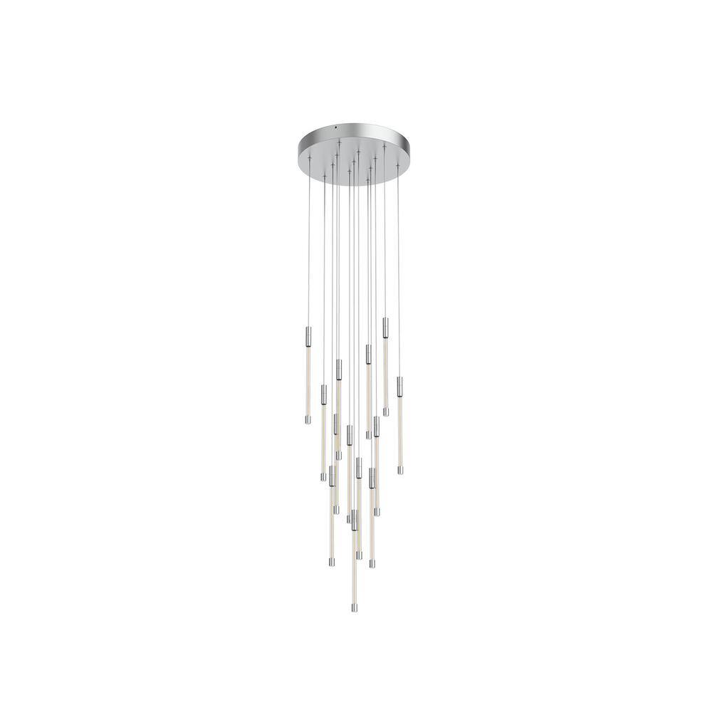 Motif Chrome 13-Light LED Cluster Pendant with Glass Accents