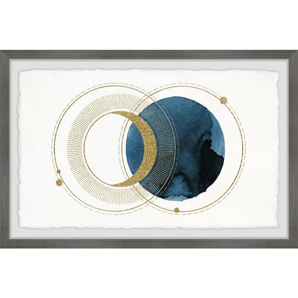 Unbranded "Earth's Moon" by Marmont Hill Framed Astronomy Art Print 16 in. x 24 in.