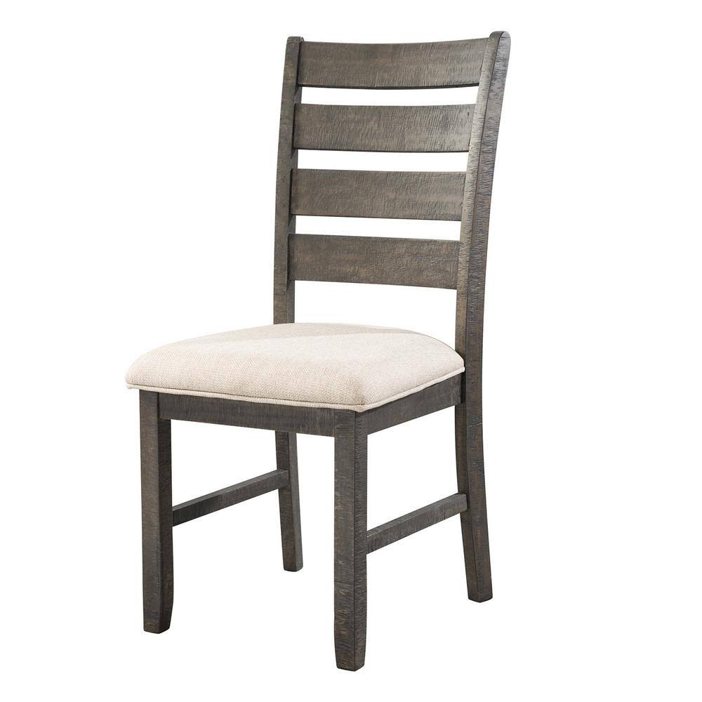Sullivan 7-Piece Modern Rustic Dining Set with Cream Cushions