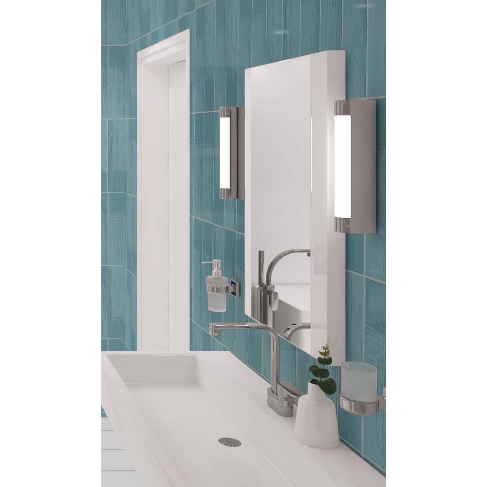 Perfecto Marvelli 4'' x 16'' Blue Glazed Ceramic Subway Tile