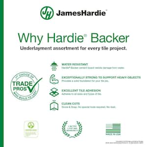 HardieBacker 1/2 in. x 3 ft. x 5 ft. Cement Backerboard