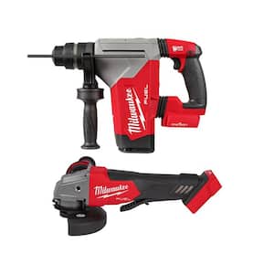M18 FUEL 18V Lithium-Ion Brushless Cordless 1-1/8 in. SDS-Plus Rotary Hammer with 4-1/2 in./5 in. Grinder