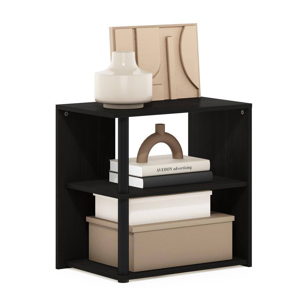 Espresso Black 2-Tier Laminated End Table