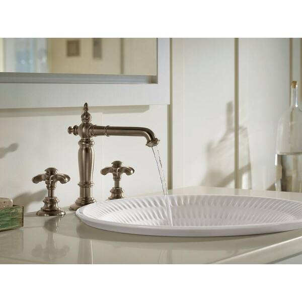 KOHLER Artifacts 6.625 in. Bathroom Sink Spout with Column Design in Vibrant Brushed Bronze